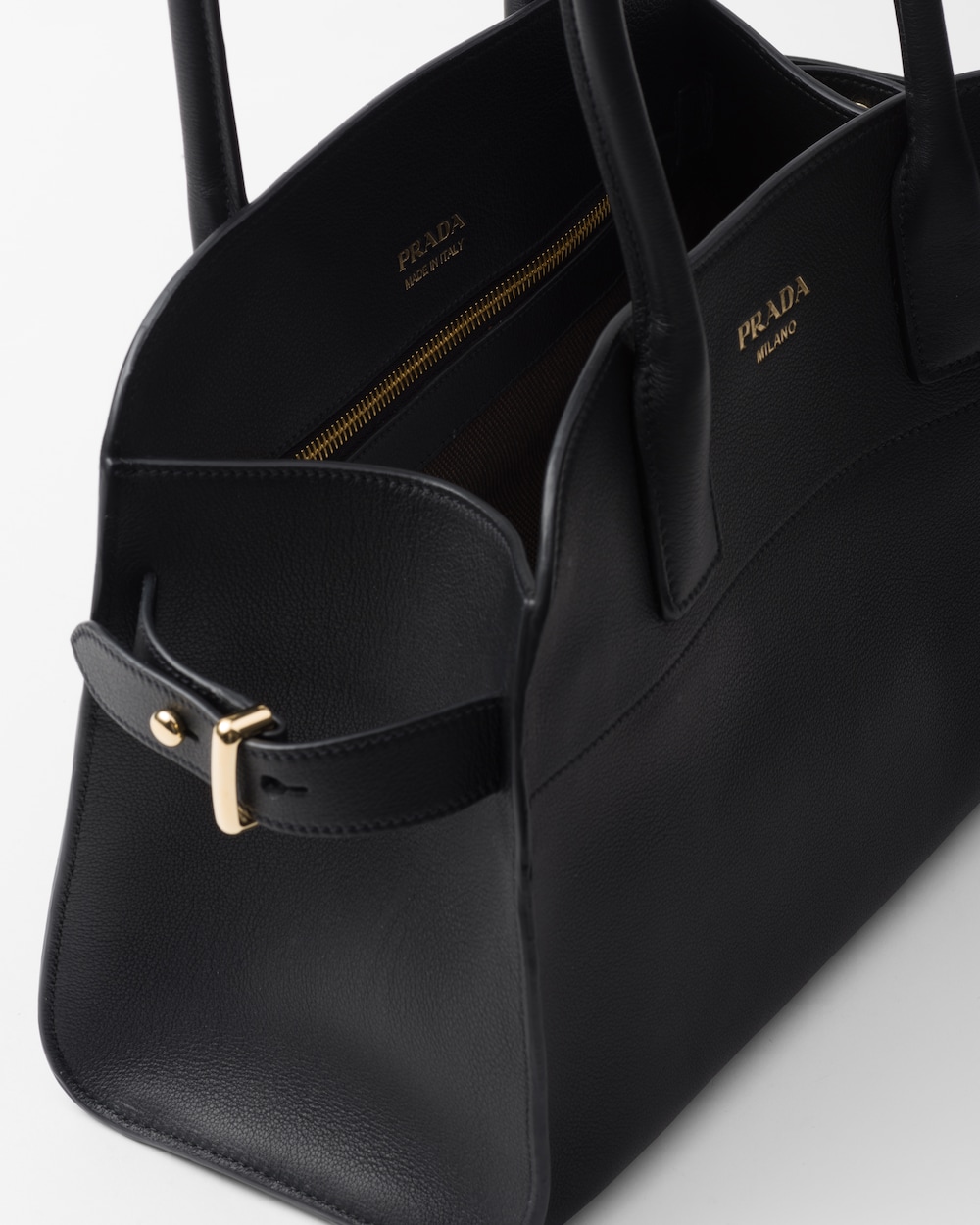Prada Medium Leather Tote Bag - Image 3